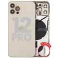Back Housing W/ Small Parts For iPhone 12 Pro (US Version) (Used OEM Pull: Grade B) (Gold)