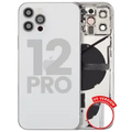 Back Housing W/ Small Parts For iPhone 12 Pro (US Version) (Used OEM Pull: Grade C) (Silver)