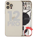 Back Housing W/ Small Parts For iPhone 12 Pro (US Version) (Used OEM Pull: Grade C) (Gold)