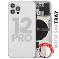 Back Housing W/ Small Parts For iPhone 12 Pro (EU / Global Version) (Used OEM Pull: Grade C) (Silver)