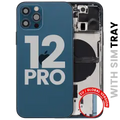 Back Housing W/ Small Parts For iPhone 12 Pro (EU / Global Version) (Used OEM Pull: Grade A) (Pacific Blue)
