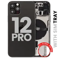 Back Housing W/ Small Parts For iPhone 12 Pro (EU / Global Version) (Used OEM Pull: Grade B) (Graphite)