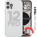 Back Housing W/ Charging Port Flex & Small Parts For iPhone 12 Pro (EU / Global Version) (Used OEM Pull: Grade A) (Silver)