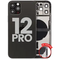 Back Housing W/ Charging Port Flex & Small Parts For iPhone 12 Pro (US Version) (Used OEM Pull: Grade A) (Graphite)