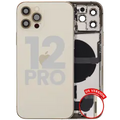 Back Housing W/ Charging Port Flex & Small Parts For iPhone 12 Pro (US Version) (Used OEM Pull: Grade B) (Gold)
