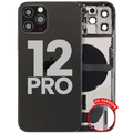Back Housing W/ Charging Port Flex & Small Parts For iPhone 12 Pro (US Version) (Used OEM Pull: Grade B) (Graphite)