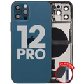 Back Housing W/ Charging Port Flex & Small Parts For iPhone 12 Pro (US Version) (Used OEM Pull: Grade B) (Pacific Blue)