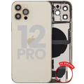 Back Housing W/ Charging Port Flex & Small Parts For iPhone 12 Pro (US Version) (Used OEM Pull: Grade C) (Gold)