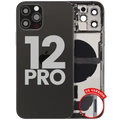 Back Housing W/ Charging Port Flex & Small Parts For iPhone 12 Pro (US Version) (Used OEM Pull: Grade C) (Graphite)