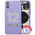 Back Housing W/ Small Parts For iPhone 12 (EU / Global Version) (Aftermarket Plus) (Purple)