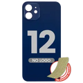 Back Glass With 3M Adhesive For iPhone 12 (No Logo / Large Camera Hole) (Blue)