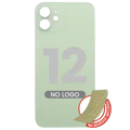 Back Glass With 3M Adhesive For iPhone 12 (No Logo / Large Camera Hole) (Green)