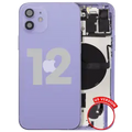 Back Housing W/ Small Parts For iPhone 12 (US Version) (Used OEM Pull: Grade B) (Purple)