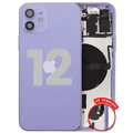Back Housing W/ Small Parts For iPhone 12 (US Version) (Used OEM Pull: Grade C) (Purple)