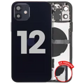 Back Housing W/ Small Parts For iPhone 12 (US Version) (Used OEM Pull: Grade A) (Black)