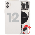 Back Housing W/ Small Parts For iPhone 12 (US Version) (Used OEM Pull: Grade A) (White)