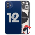 Back Housing W/ Small Parts For iPhone 12 (US Version) (Used OEM Pull: Grade A) (Blue)