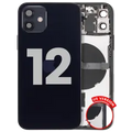 Back Housing W/ Small Parts For iPhone 12 (US Version) (Used OEM Pull: Grade B) (Black)