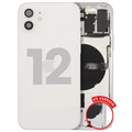 Back Housing W/ Small Parts For iPhone 12 (US Version) (Used OEM Pull: Grade B) (White)