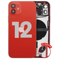 Back Housing W/ Small Parts For iPhone 12 (US Version) (Used OEM Pull: Grade B) (Red)