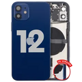 Back Housing W/ Small Parts For iPhone 12 (US Version) (Used OEM Pull: Grade B) (Blue)
