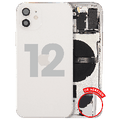 Back Housing W/ Small Parts For iPhone 12 (US Version) (Used OEM Pull: Grade C) (White)