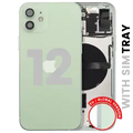 Back Housing W/ Small Parts For iPhone 12 (EU / Global Version) (Used OEM Pull: Grade B) (Green)