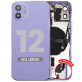 Back Housing W/ Small Parts For iPhone 12 (US Version) (Aftermarket Plus) (Purple)