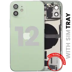 Back Housing W/ Charging Port Flex & Small Parts For iPhone 12 (EU / Global Version) (Used OEM Pull: Grade A) (Green)