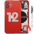 Back Housing W/ Charging Port Flex & Small Parts For iPhone 12 (EU / Global Version) (Used OEM Pull: Grade A) (Red)