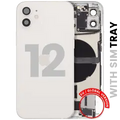 Back Housing W/ Charging Port Flex & Small Parts For iPhone 12 (EU / Global Version) (Used OEM Pull: Grade A) (White)