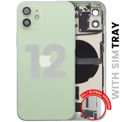 Back Housing W/ Charging Port Flex & Small Parts For iPhone 12 (EU / Global Version) (Used OEM Pull: Grade B) (Green)