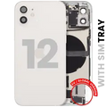 Back Housing W/ Charging Port Flex & Small Parts For iPhone 12 (EU / Global Version) (Used OEM Pull: Grade B) (White)