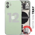 Back Housing W/ Charging Port Flex & Small Parts For iPhone 12 (EU / Global Version) (Used OEM Pull: Grade C) (Green)