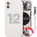 Back Housing W/ Charging Port Flex & Small Parts For iPhone 12 (EU / Global Version) (Used OEM Pull: Grade C) (White)