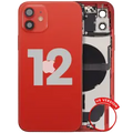 Back Housing W/ Charging Port Flex & Small Parts For iPhone 12 (US Version) (Used OEM Pull: Grade B) (Red)