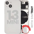 Back Housing W/ Small Parts For iPhone 13 Mini (EU / Global Version) (Used OEM Pull: Grade B) (Starlight)