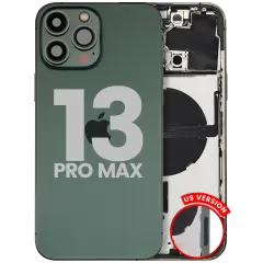 Back Housing W/ Small Parts For iPhone 13 Pro Max (US Version) (Used OEM Pull: Grade A) (Alpine Green)