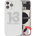 Back Housing W/ Small Parts For iPhone 13 Pro Max (US Version) (Used OEM Pull: Grade B) (Silver)