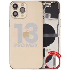 Back Housing W/ Small Parts For iPhone 13 Pro Max (US Version) (Used OEM Pull: Grade C) (Gold)