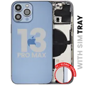 Back Housing W/ Small Parts For iPhone 13 Pro Max (EU / Global Version) (Used OEM Pull: Grade C) (Sierra Blue)