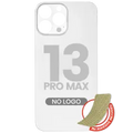 Back Glass With 3M Adhesive For iPhone 13 Pro Max (No Logo / Large Camera Hole) (Silver)