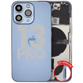 Back Housing W/ Small Parts For iPhone 13 Pro (US Version) (Used OEM Pull: Grade A) (Sierra Blue)