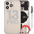 Back Housing W/ Small Parts For iPhone 13 Pro (EU / Global Version) (Used OEM Pull: Grade B) (Gold)