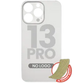 Back Glass With 3M Adhesive For iPhone 13 Pro (No Logo / Large Camera Hole) (Silver)