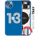 Back Housing W/ Small Parts For iPhone 13 (EU / Global Version) (Used OEM Pull: Grade A) (Blue)