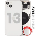 Back Housing W/ Small Parts For iPhone 13 (EU / Global Version) (Used OEM Pull: Grade B) (Starlight)