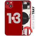 Back Housing W/ Small Parts For iPhone 13 (EU / Global Version) (Used OEM Pull: Grade B) (Red)