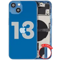 Back Housing W/ Small Parts For iPhone 13 (US Version) (Used OEM Pull: Grade B) (Blue)