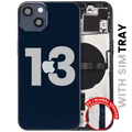 Back Housing W/ Small Parts For iPhone 13 (EU / Global Version) (Used OEM Pull: Grade C) (Midnight)